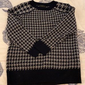 J. Crew houndstooth crew neck sweater